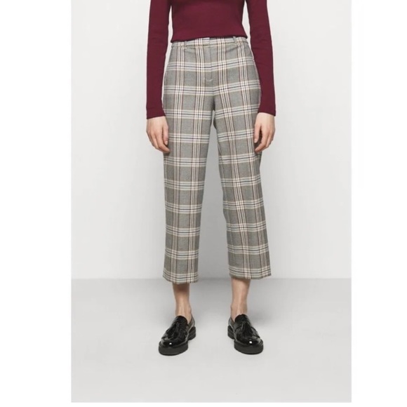 J.Crew Peyton pants wide leg high rise crop plaid